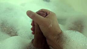 I masturabte myself in the bubble bath