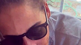 lightskin ebony slut little 18+ step-sister giving blowjob in front of window gets cum on her face while her boyfriend is looking for her