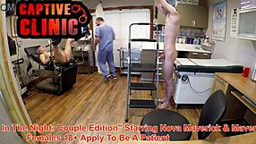 Naked behind the scenes with nova maverick in bondage clinic gyno exam
