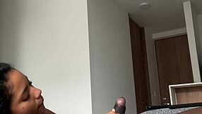 She enjoys giving a sloppy blowjob to her stepbrothers cock -amateur couple- nysdel