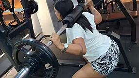 contrasting sweaty slutty vibes at the gym with anal and doggystyle