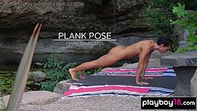 Naked milf yoga instructor daniella smith makes her body more flexible