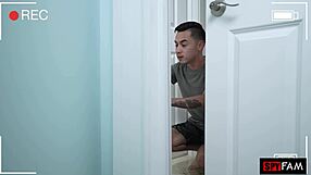 stepsis is shocked by stepbro's thick cock like her forearm