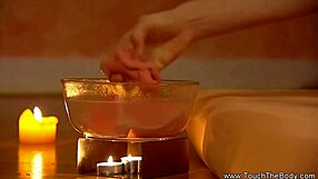 Amateur Couple Performs Lingam Massage and Handjob