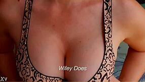 Milf In Hot Lingerie Big Tits Leopard Bra