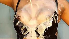 horny colombian playing with her dildo in a m shower maquinasperfectas