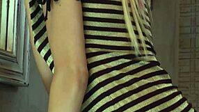 Footjob Leads To Deep Fuck Against Sink For Cute Blonde