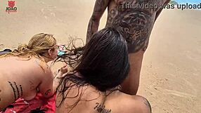 Nudism beach adventure turns into group fun