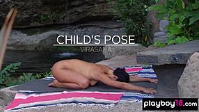 Naked milf yoga instructor daniella smith makes her body more flexible