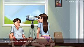 i love how my naughty stepsister craves tasting my big cock in this summertime saga hentai game