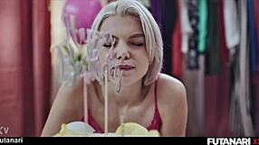 Birthday girl wishes to grow futa cock and fucks her best friend - shemale cum on pussy trailer