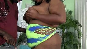 Black Bbw's Massive Ass and Tits Contrast with Big Dick Domination