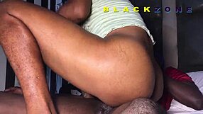 African Teen Rides Dick In Cowgirl And Reverse Positions