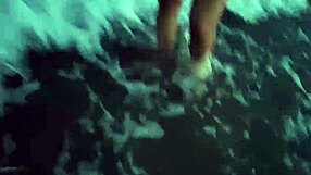 blonde and brunette exhibitionists flashing tits on public beach