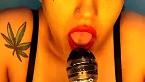 horny colombian playing with her dildo in a m shower maquinasperfectas