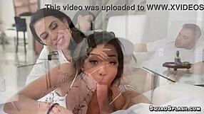 two lesbians and a guy in threesome