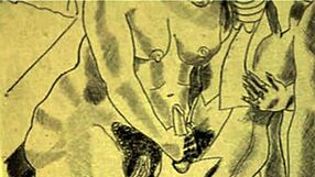 Vintage erotic art collection from antique retro period