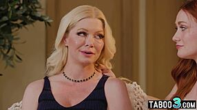 i see scarlet skies cheering up her milf stepmom with lesbian fun