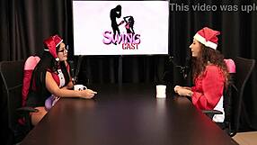 jujube delicia in sheer red christmas special prefers dick over fingers for intense oral and pussy kissing