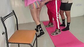 Perverted Trainer Threesome with Big-Assed Busty Women