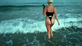 blonde and brunette exhibitionists flashing tits on public beach