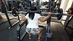 contrasting sweaty slutty vibes at the gym with anal and doggystyle