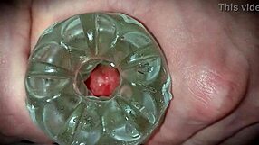 Hey, check this close-up cum oozing out.