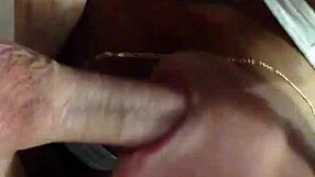 She's sucking her boyfriend's dick with such enthusiasm