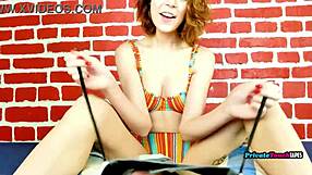 russian stepsister gives unexpected footjob visit