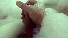 I masturabte myself in the bubble bath
