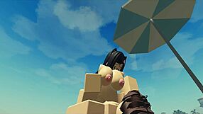 Can you handle fucking a Roblox catgirl on the beach?