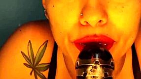 horny colombian playing with her dildo in a m shower maquinasperfectas