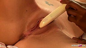 Black african anorexic girl with small 18+ tits tricked to lesbian sex by classmate