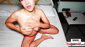 Busty amateur thai teen hana helping me relax with blowjob and doggystyle fucking