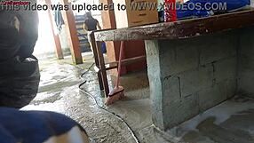 i came home and my short hot maid grabbed my cock and put it inside her in the house area