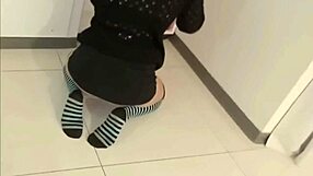 Pegging strap-on anal with double-headed dildo role play