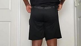 good morning routine of undressing and spreading buttocks for a fresh start