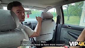 Vip4k pretty village girl was carrying some plums to her grandma and showed pussy to a stranger