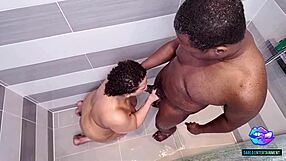 Black Booty Sloppy Queen Delivers Intense Shower Sex