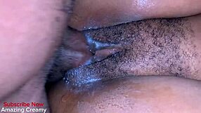 is that ebony slut getting banged by big dick? her pussy's extra creamy