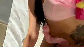 Heavens eyes gives blowjob and gets fucked hard