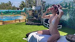 Italian horny milf artemisia love showing her perfect body outdoor on a solo vacation