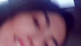 is mimi naked in the guy's car heading to the motel to give it to him?