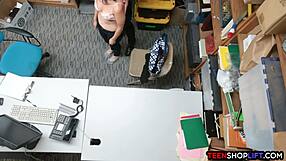 teen shoplifter reluctantly blows security guard