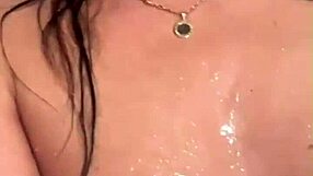 Milfy Calla masturbates in bathtub after peeing on jackets