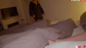 Stepson visits after quarrel, fucks her, cums in mouth