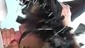 halloween blonde milf sucks dick, takes cum facials - mindy