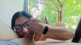 I Suck His Ass And Cum Splashes My Glasses!