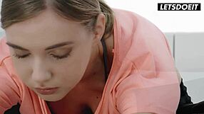 yoga session with petite teen oxana chic turns into something special - whiteboxxx