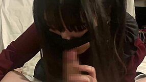 amateur asian teen blowjob in bedroom pov style